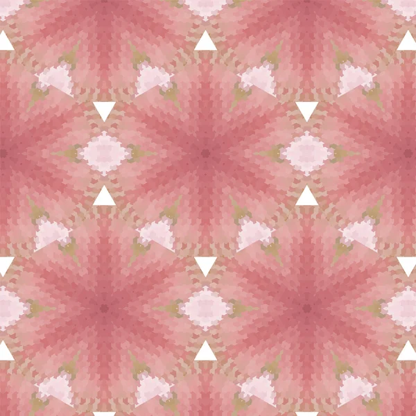 Glamorøst rosa geometrisk abstrakt etnisk ornament – stockvektor