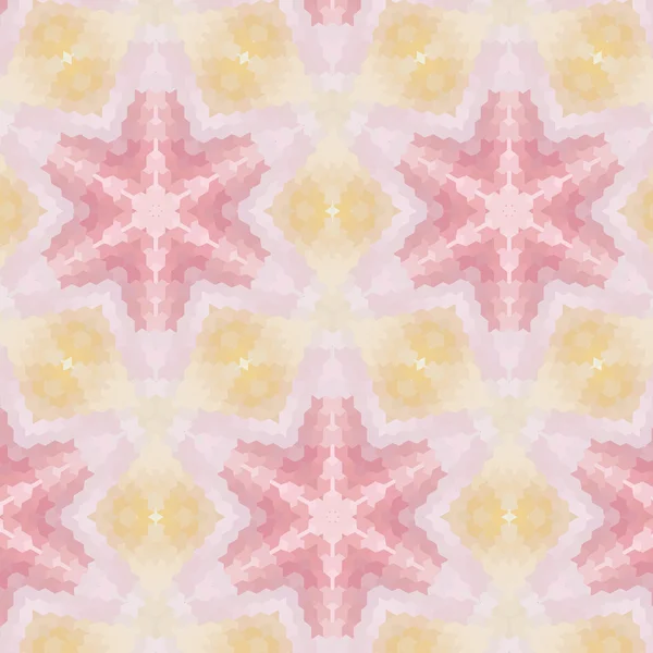 Glamoroso adorno étnico abstracto geométrico rosa — Vector de stock