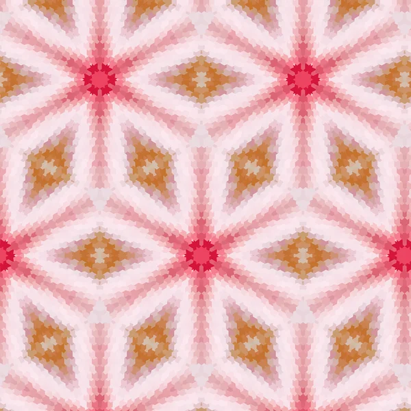 Glamoroso rosa geométrico abstrato ornamento étnico — Vetor de Stock