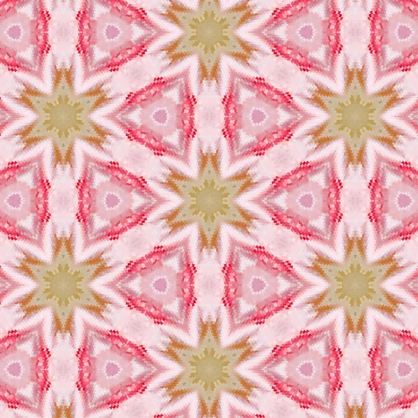 Glamoroso adorno étnico abstracto geométrico rosa — Vector de stock