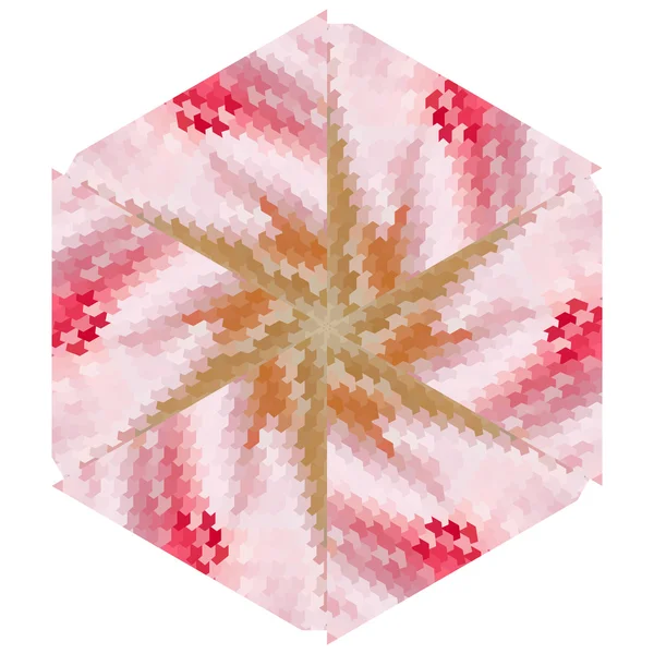Glamouröses rosa geometrisch abstraktes ethnisches Ornament — Stockvektor