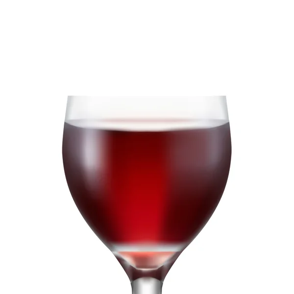 Vidro de cristal com vinho tinto — Vetor de Stock