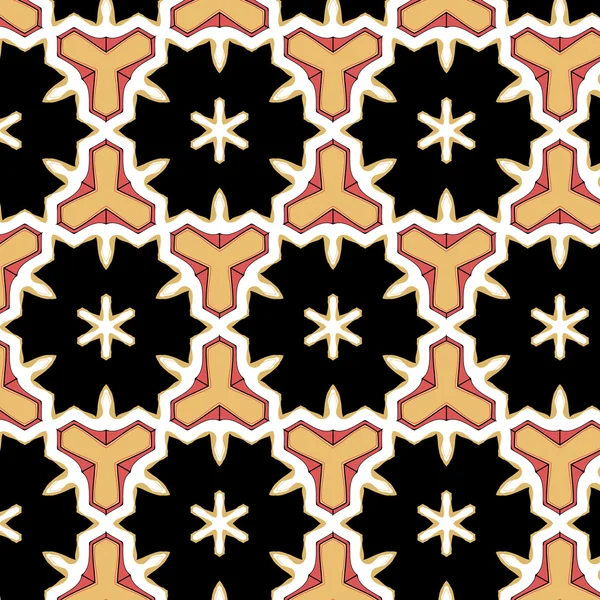 華やかな色の幾何学的な抽象的な民族飾り — ストックベクタ