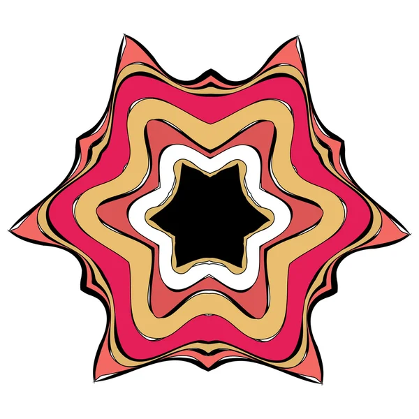 Cor glamourosa geométrica abstrato ornamento étnico — Vetor de Stock