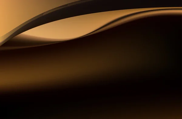 流れるようなラインと抽象的な絹のような茶色の背景 — ストックベクタ