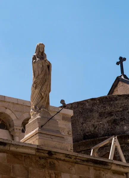 BETHLEHEM, Israel, 12 de julio de 2015: La ciudad de Belén. Estatua — Foto de Stock