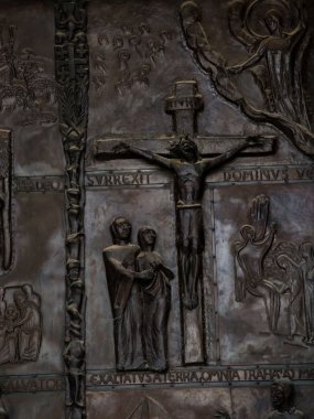 Nazareth, İsrail-Temmuz 08, 2015: Kapı Annu bazilikanın