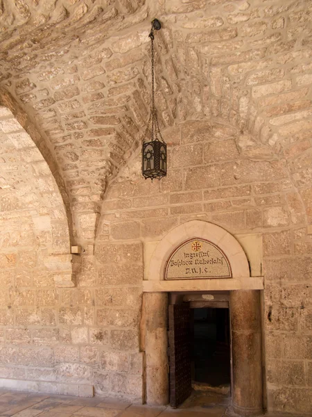 Πλαϊνή πόρτα της Βασιλικής της Γεννήσεως στη Βηθλεέμ — Φωτογραφία Αρχείου
