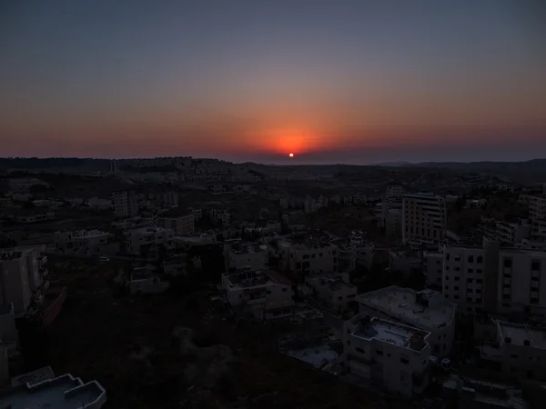 Vue du lever du soleil sur la nouvelle partie de Bethléem — Photo