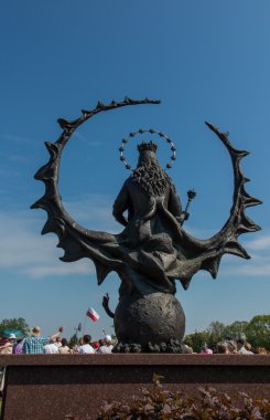 Czestochowa, Polonya - 21 Mayıs 2016: Gece nöbeti Katolik karizmatik R