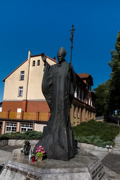 Mount St. Anna, Poland - July 7, 2016: Statue of Pope John Paul II in the Mount St. Anna — Stock Photo, Image