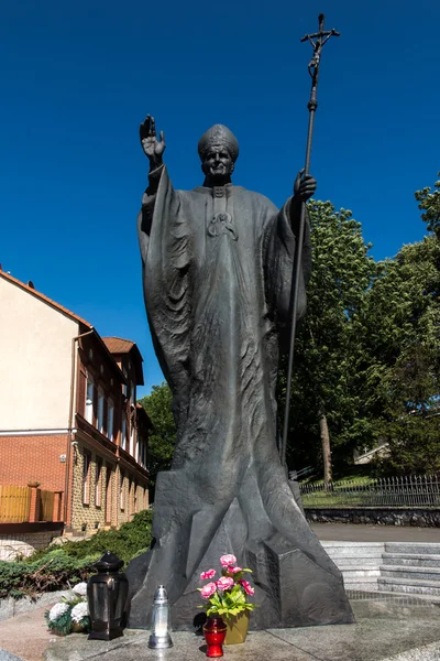Mount St. Anna, Polonya - 7 Temmuz 2016: Papa John Paul heykeli — Stok fotoğraf