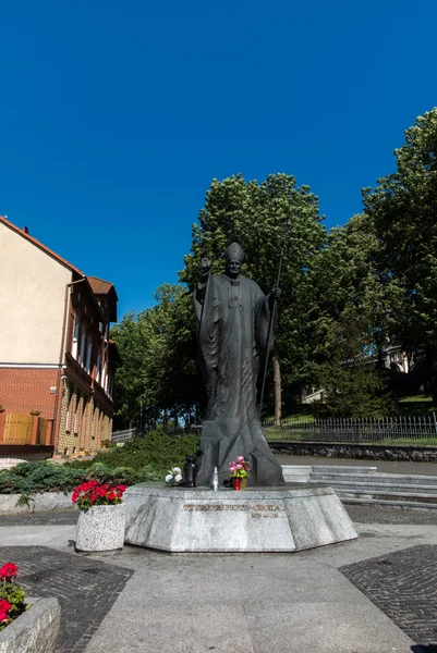 波兰圣安娜·安山-2016年7月7日: 圣安娜·伊教教皇雕像 — 图库照片