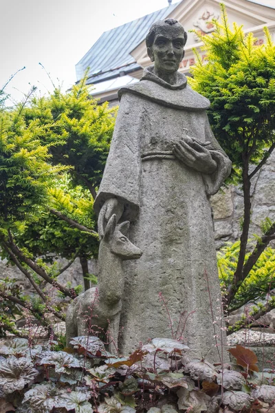 Monte Santa Ana, Polonia - 7 de julio de 2016: figura de San Francisco en — Foto de Stock