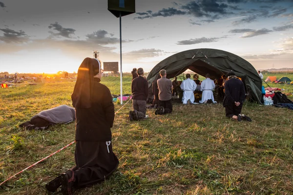 Krakow, Polonya - 31 Temmuz 2016 Dünya Gençlik günü ve Katolik 