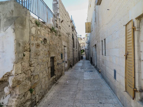 The narrow stone street in the Old City of Jerusalem — Stock Photo, Image