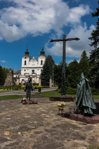 Dukla, Poland - July 20, 2016: Monument of St. John of Dukla and — Stock Photo, Image