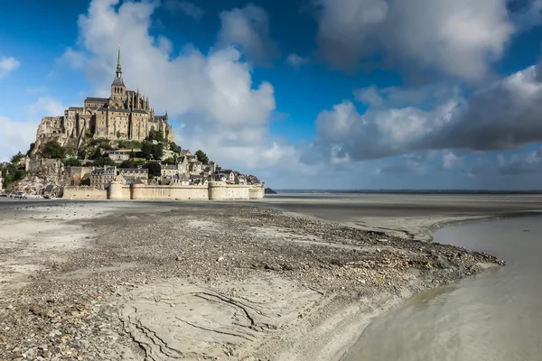 Panoramiczny widok z słynnej Le Mont Saint-Michel — Zdjęcie stockowe
