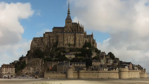 Panoramiczny widok z słynnej Le Mont Saint-Michel — Zdjęcie stockowe