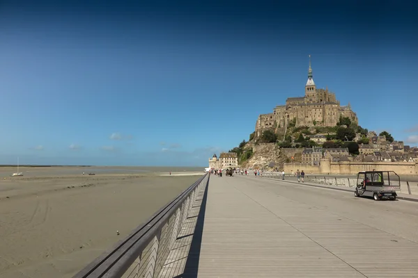 Panoramiczny widok z słynnej Le Mont Saint-Michel — Zdjęcie stockowe