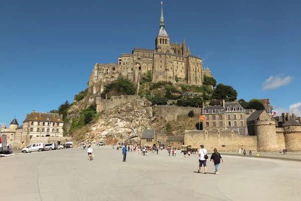 Panoramisch uitzicht van beroemde Le Mont Saint-Michel — Stockfoto