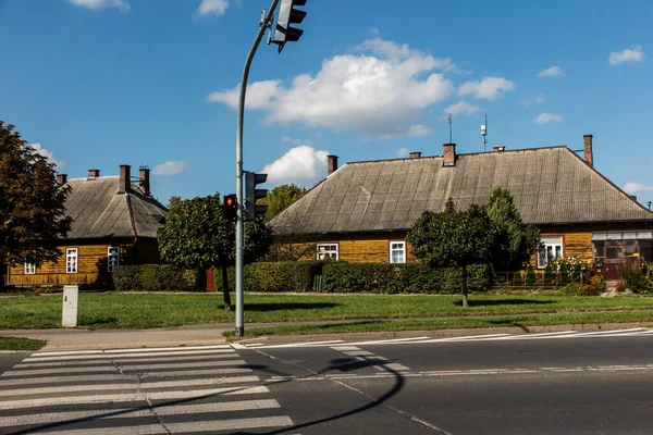 Παλιά Ιστορική Κατοικίες Σπίτι Πολύχρωμο Κήπο Chelm Πολωνία Ερείπια Σπιτιών — Φωτογραφία Αρχείου