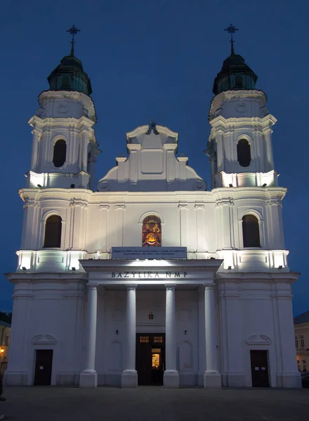 Shrine Basilica Virgin Mary Chelm Eastern Poland Lublin Dusk Evening — 图库照片