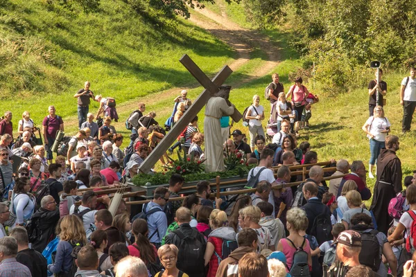 Mount Anna Polsko Září 2020 Náboženské Oslavy Povýšení Svatého Kříže — Stock fotografie