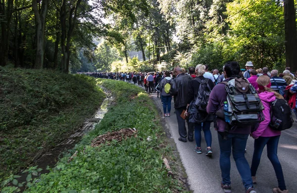 Religieuze Viering Van Verheffing Van Het Heilige Kruis Het Heiligdom — Stockfoto