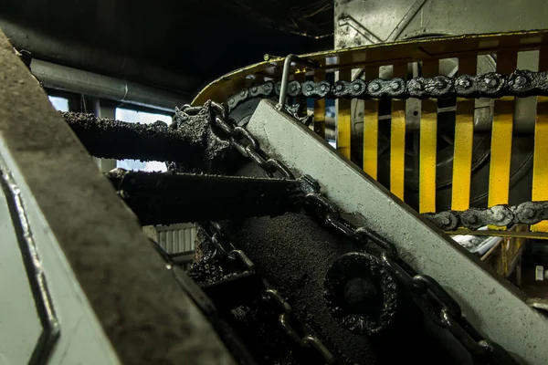 Fragmento Transportador Raspador Usado Para Descarregar Escória Caldeira — Fotografia de Stock