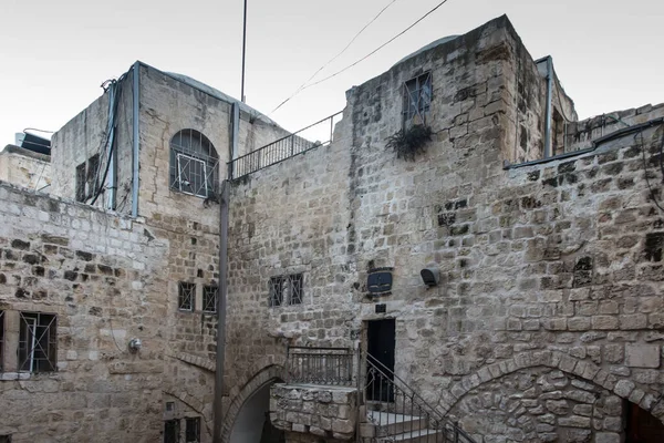 Gebäude Der Altstadt Von Jerusalem Der Nähe Des Oberen Raumes — Stockfoto