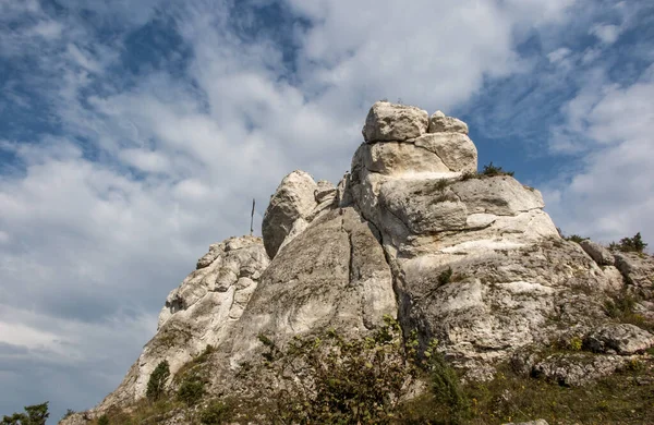 Cross Background Clear Sky Top Biaklo Maly Giewont Olsztyn Czestochowa — Stock Photo, Image