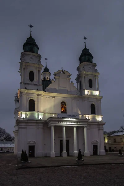 Asylum Bazilika Narození Panny Marie Chelmu Východním Polsku Lublinu Soumraku — Stock fotografie