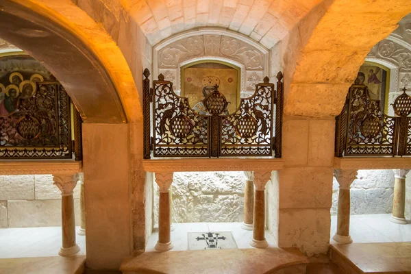 Jerusalén Israel Enero 2020 Fragmentos Decoración Las Criptas Capillas Basílica — Foto de Stock