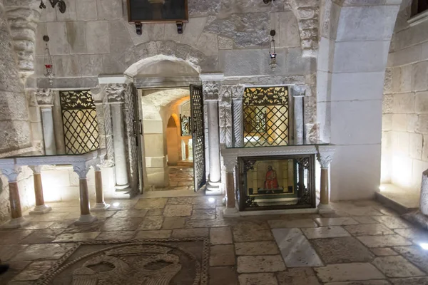 Jerusalén Israel Enero 2020 Fragmentos Decoración Las Criptas Capillas Basílica — Foto de Stock