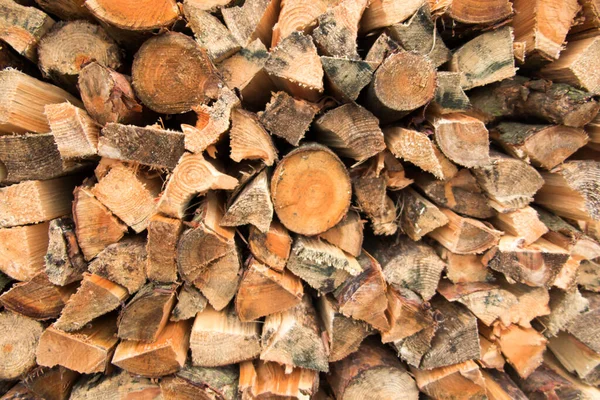 Split Firewood Piled Pile Background — Stock Photo, Image