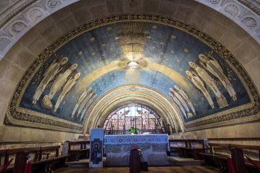 Tabor Dağı. İsrail. 27 Ocak 2020: İsrail Tabor Dağı 'ndaki Şekil Değiştirme Kilisesi