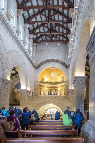 塔博山以色列 2020年1月27日 以色列Tabor山变形教堂的内部 — 图库照片