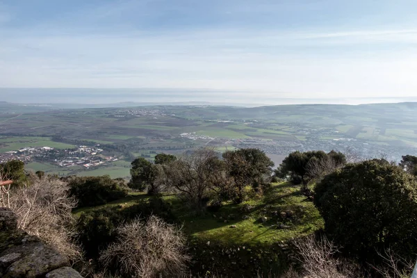 View Surrounding Area Mount Tabor Transfiguration Lord Israel — Stock Photo, Image