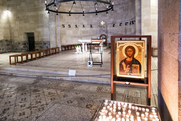 Tabgha Israel Janeiro 2020 Igreja Multiplicação Dos Pães Dos Peixes — Fotografia de Stock