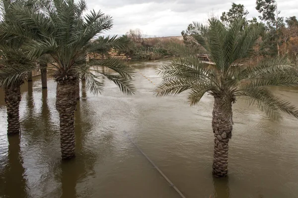 Qasr el Yahud near Jericho, according to tradition it is the place where the Israelites crossed the Jordan River where Jesus was baptized. Israel\'s border with Jordan in January 2020