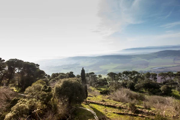 View Surrounding Area Mount Tabor Transfiguration Lord Israel — Stock Photo, Image