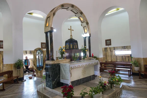 Mount Beatitudes Izrael Ledna 2020 Interiér Kostela Hoře Blaženosti Izraeli — Stock fotografie