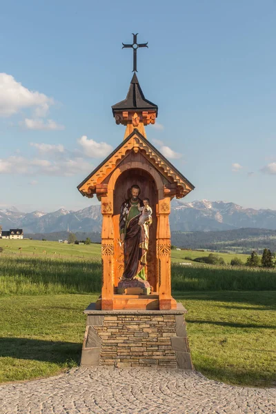 Roadside Chapel Joseph Jesus Church Bachledowce Tatra Mountains Place Repeated — Stock Photo, Image
