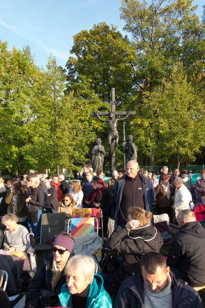 Czestochowa Polsko Října 2016 Spojené Vykoupení Celodenní Modlitba Setkávání Lidí — Stock fotografie