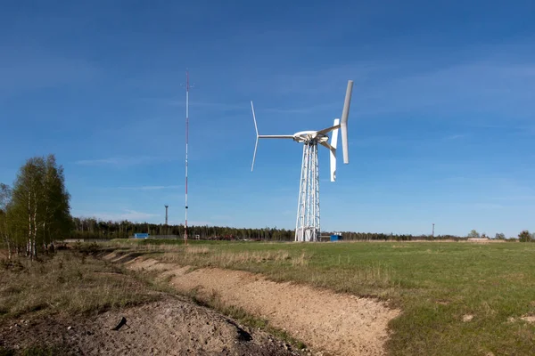 Experimental Wind Turbines Vertical Axis Rotation Huta Zinc Lead Miasteczko — Stock Photo, Image