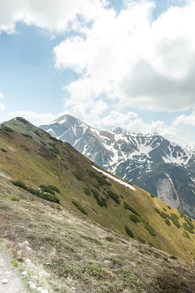 Uitzicht Vanaf Ornak Bergkam Richting Hoge Tatra Polen — Stockfoto