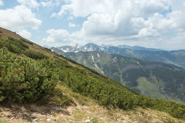 Vista Cume Ornak Direção Alto Tatras Polônia — Fotografia de Stock