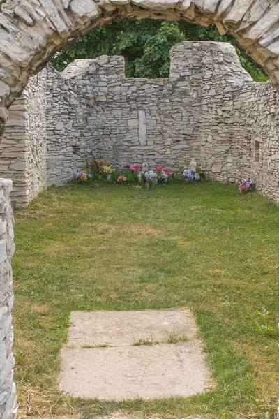 Ruiny Kościoła Stanisławy Zarkach Ruiny Barokowego Kościoła Drugiej Połowy Xviii — Zdjęcie stockowe
