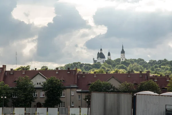 Chlem Město Východním Polsku Pohled Historického Sídliště Asylum Narození Panny — Stock fotografie